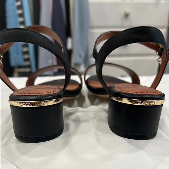 Coach Black Minimalist Sandals - Picture 5 of 7
